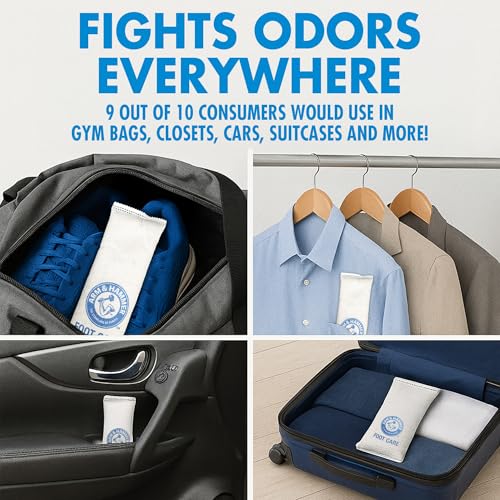 Buy now Arm & Hammer In-Shoe Odor Destroying Pouches, Shoe Deodorizer Insert for Reducing Odor and Absorbing Moisture, Smell Eliminator for All Footwear, Gym Bags and Work Boots (4 Pouches) at indiglob india