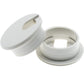 1-3/8 Inch (35 mm) U-Shaped Opening Desk Grommet 2 Pcs ABS Plastic Cable Hole Cover Cable Cord Grommet to Arrange Wires & Cords Through Computer Table/Countertops (White)