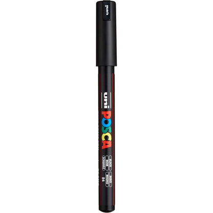 uni POSCA PC-1MR Water-Based Paint Markers, Extra Fine Tip (0.7mm), Black