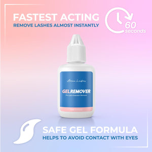 Eyelash Extension Remover Gel | Quickly & Easily Remove Individual Semi Permanent False Lashes | Effective Lash Glue Remover for Eyelash Extensions | Works On The Strongest Fake Eyelash Glue Adhesive