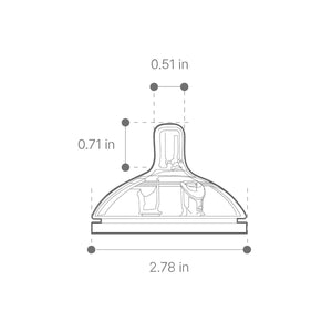 Comotomo Silicone Replacement Nipple, Fast Flow, 6+ Months, 2 Count