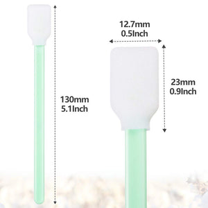 100pc 5.11" Square Rectangle Foam Cleaning Swab Sticks for Solvent Format Inkjet Printer Roland Optical Equipment