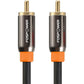 FosPower Digital Audio Coaxial Cable [24K Gold Plated Connectors] Premium S/PDIF RCA Male to RCA Male for Home Theater, HDTV, Subwoofer, Hi-Fi Systems - 3ft