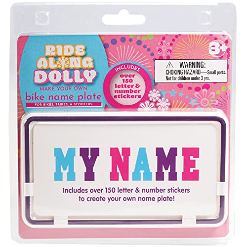 Buy now Ride Along Dolly Kid's Bicycle Customizable License Plate -Make Your Own Bike Name Plate -Includes Over 150 Letter and Cute Number Stickers Decals, Fits Most Bikes -Holiday Stocking Stuffer for Girls at indiglob india