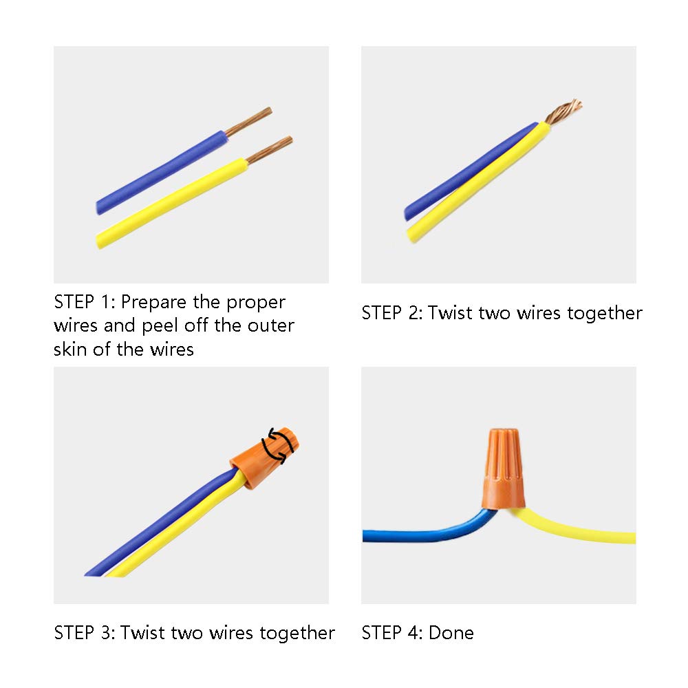 Buy now 240 Pcs Electrical Wire Connectors Screw Terminals - Twist Nuts Caps Wire Connection, Spring Insert Assortment kit at indiglob india