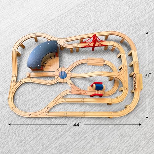 Buy now Melissa & Doug Wooden Railway Set, 130 Pieces at indiglob india