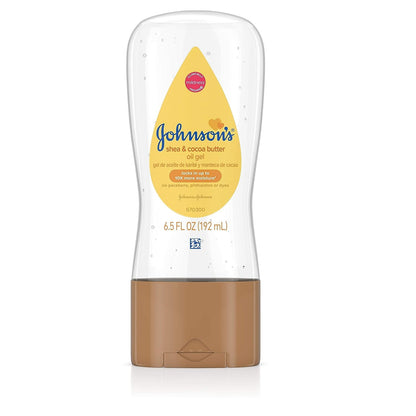 Buy now Johnson's Baby Oil Gel, Moisturizing Baby Massage Mineral Oil Enriched with Shea & Cocoa Butter, Dry Skin Relief for Babies, Kids & Adults, Nourishing & Gentle on Delicate Skin, 6.5 fl. oz at indiglob india