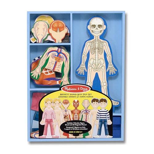 Buy now Melissa & Doug Magnetic Human Body Anatomy Play Set with 24 Magnetic Pieces and Storage Tray at indiglob india