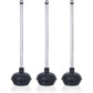 NEIKO 60166A Toilet Plunger with Patented All-Angle Design, Heavy-Duty Toilet Bowl Plunger with Aluminum Handle, Bathroom Necessity, Black, 1-Pack