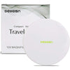 deweisn Magnifying Compact Cosmetic Mirror Elegant Pocket Handheld Makeup Mirror with Powerful 10x Magnification and 1x True View Mirror for Travel or Your Purse - White