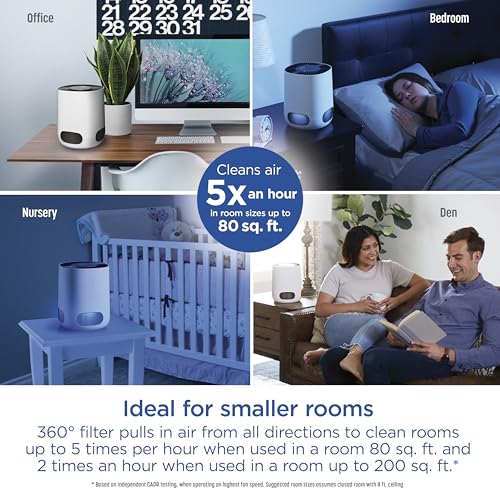 Buy now Clorox Air Purifiers for Bedroom Home, True HEPA Filter, Small Rooms Up to 200 Sq Ft, Removes 99.9% of Mold, Viruses, Wildfire Smoke, Allergens, Pet Allergies, Dust, AUTO Mode, Whisper Quiet at indiglob india