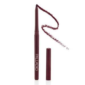 Palladio Retractable Waterproof Lip Liner High Pigmented and Creamy Color Slim Twist Up Smudge Proof Formula with Long Lasting All Day Wear No Sharpener Required, Black Berry