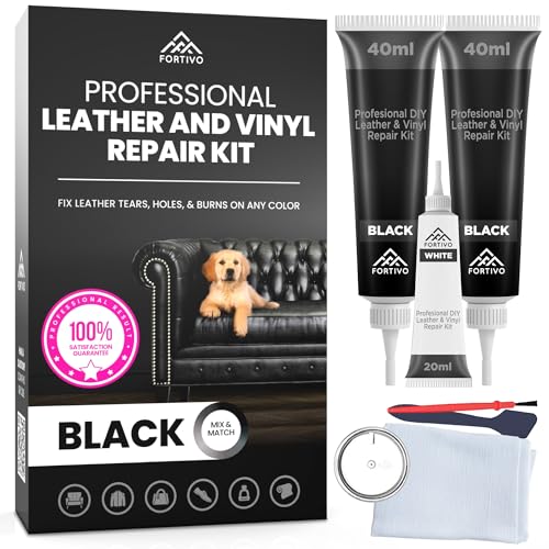 Buy now Professional Black Leather Repair Kit for Furniture, Couches, Boots, and Purses, Scratch Repair and Car Leather Restoration, All-Inclusive Vinyl Repair Kit, Quick and Easy to Use at indiglob india