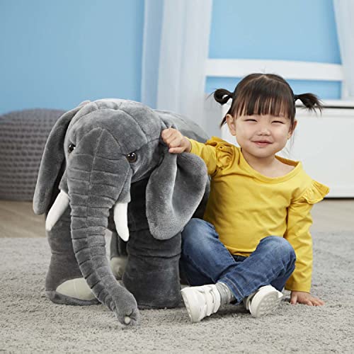 Buy now Melissa & Doug Giant Elephant - Lifelike Stuffed Animal (Over 3 feet Long) at indiglob india