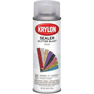 Krylon K03800000 Glitter Blast, Clear Sealer Fast Drying Coat to Increase Durability, 6 oz