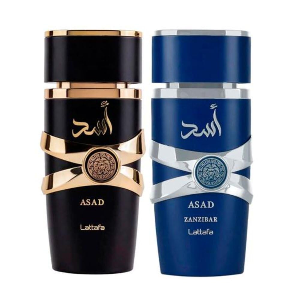 Buy now Lattafa Perfumes Asad for Unisex Eau de Parfum Spray, 3.4 Ounce 3.4 Fl Oz (Pack of 2) at indiglob india