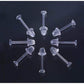 100Pairs Clear Silicone Earring Posts and Backs Kits Invisible Earrings Ear Sticks Earrings Piercing Retainers DIY Supplies for Ear Spacers Piercing Jewelry - My Store