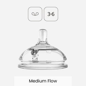 Comotomo Silicone Replacement Nipple, Medium Flow, 3-6 Months, 2 Count