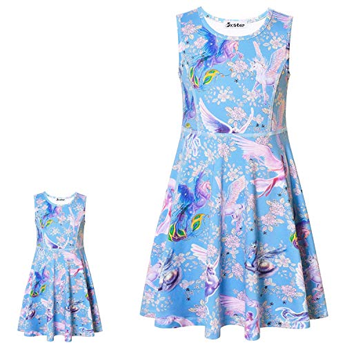 Buy now Girl & Doll Matching Dresses Floral Unicorn Clothes Summer Swing Dress 3t 4t at indiglob india