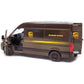 KiNSMART - Mercedes-Benz Sprinter UPS Edition Cargo Van, 1:48 O Scale Die Cast Metal Model Toy Van, Pull-Back Action