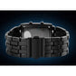 Fashion Mens Binary Sports Watch Digital LED Matrix Waterproof Outdoor Casual Black Bracelet Square Blue Backlit Watches