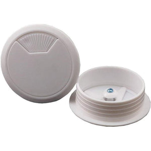 6 Pcs 2 Inch Plastic Desk Cord Cable Hole Cover Grommet Computer Cable Hole Cover Plug Cap White
