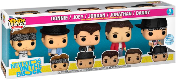 Buy now NKOTB Funko POP! New Kids on The Block Band 5-Pack Exclusive Pop! Vinyl Figures, 65234 at indiglob india