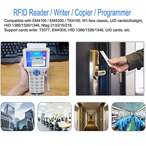 Buy now English 10 Frequency RFID NFC Card Copier Reader Writer for IC ID Cards and All 10pcs 125kHz Cards+10pcs ID 125kh Key Fobs+10pcs 13.56mhz UID Key +1USB at indiglob india