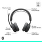 Buy now Logitech Zone Wireless 2 ES for Business - Noise-Canceling Wireless Headset with Adaptive Hybrid ANC, Native Bluetooth, Microsoft Teams Certified - Graphite at indiglob india