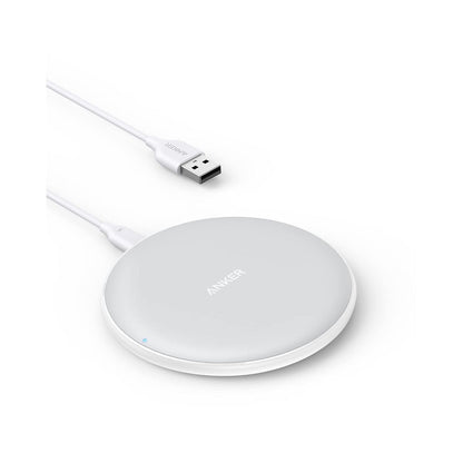 Anker 313 Wireless Charger (Pad), Qi-Certified, 10W Max Fast Charging for Samsung, Compatible with iPhone 16 Plus/15 Plus/14 Plus/12, AirPods (No AC Adapter, Not MagSafe Magnetic Charging Compatible)