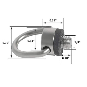 Buy now Stainless Steel D Ring Screw Hinged Holder Camera Fixing Screw 1/4"-20 Thread for Tripod DSLR Cameras for Quick Release Wrist Strap Sling 2 Pack at indiglob india