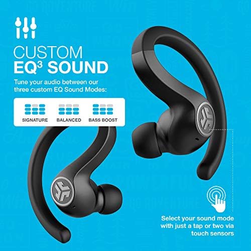 Buy now JLab JBuds Air Sport True Wireless Bluetooth Earbuds + Charging Case, Black, IP66 Sweat Resistance, Class 1 Bluetooth 5.0 Connection, 3 EQ Sound Settings Signature, Balanced, Bass Boost at indiglob india