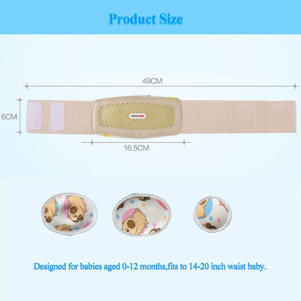 Baby Hernia Belt Belly Button Band Umbilical Truss Newborn Belly Band Button Wrap Baby Adjustable Navel Band Abdominal Binder for Children Medium (Grey) - My Store