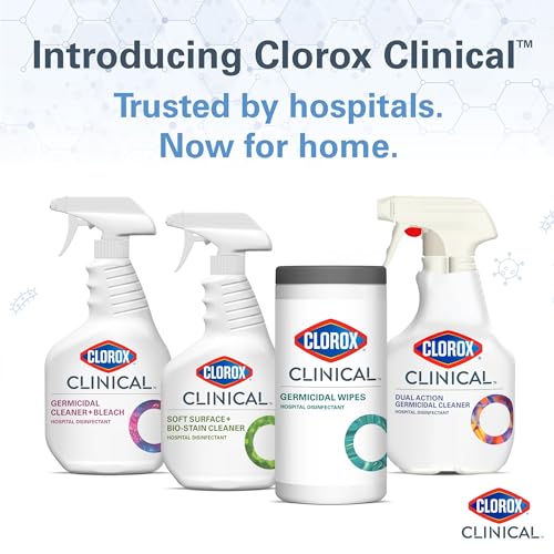 Buy now Clorox Healthcare Clinical Germicidal Cleaner & Bleach Disinfectant, Multipurpose, Formulated for Medical & Hospital Use, Antibacterial, 32 Fl Oz Each, Value Pack of 2 at indiglob india