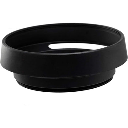 Fotasy Metal Curved Lens Hood - 52mm Vented Hood for Fuji, Leica, Olympus, Panasonic, Sony Lenses