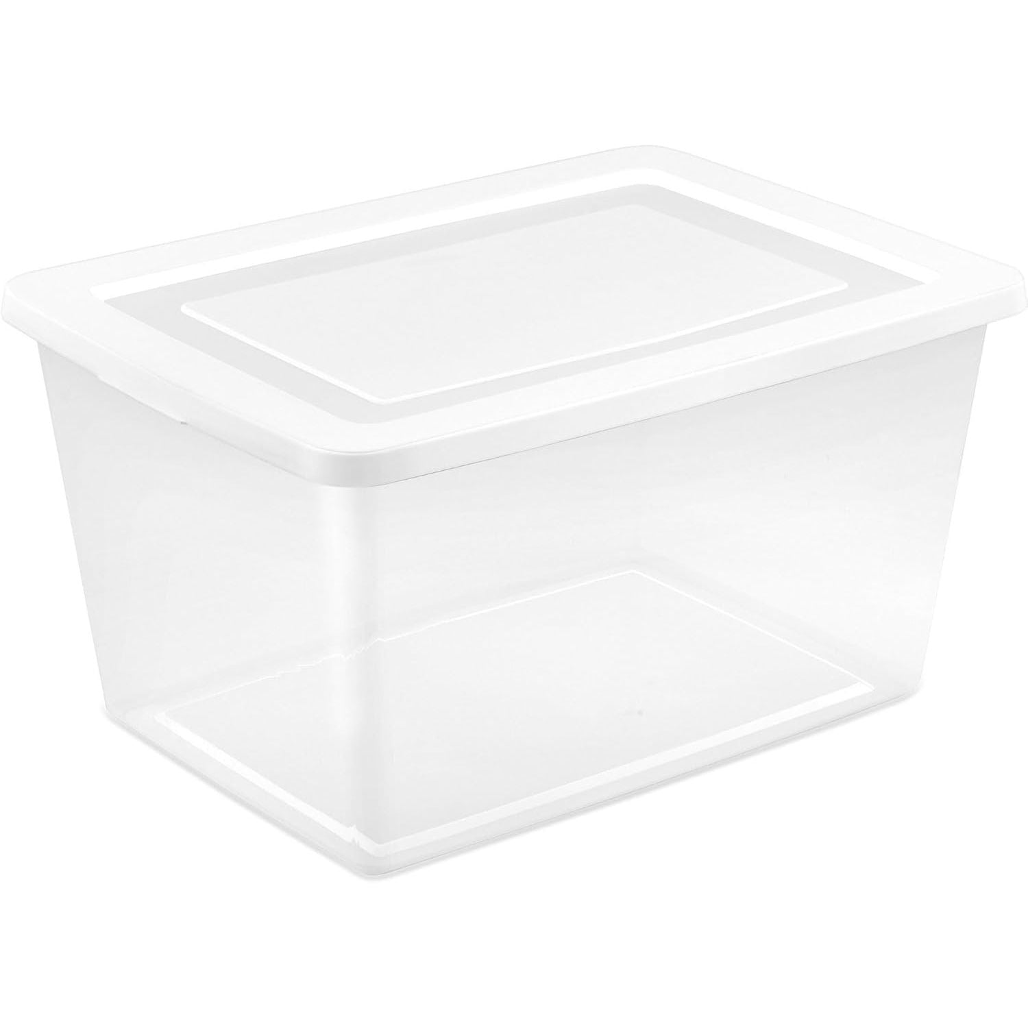 Buy now Sterilite 24-Pack 6 Quart Storage Box, Stackable Clear Plastic Bins with Snap-On Lids - Heavy-Duty Organizing Containers for Closet, Bathroom, and Office 58 Quart 32 Pack at indiglob india