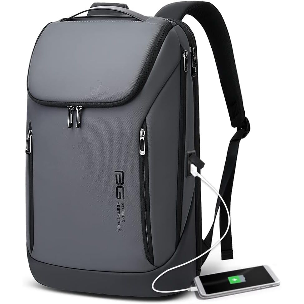 BANGE Business Smart Backpack Waterproof fit 15.6 Inch Laptop Backpack with USB Charging Port,Travel Durable Backpack