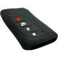 Silicone Rubber Key Fob Cover Compatible with Lexus (4 Buttons) ES300h ES350 LC500 LC500h LS500h NX350 NX250 NX350h GX460 LS500 RX350 (Black Black)