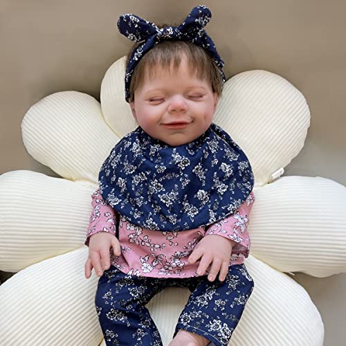 Buy now 18" Lifelike Reborn Baby Doll, Realistic Newborn Sleeping Girl, Vinyl Full Body, Age 3+ at indiglob india