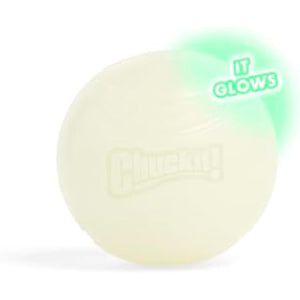 Chuckit! Glow in the Dark Bouncy Ball for Dogs, Chuckit Dog Toy, Max Glow Balls - Large, 3 Inch, Pack of 1