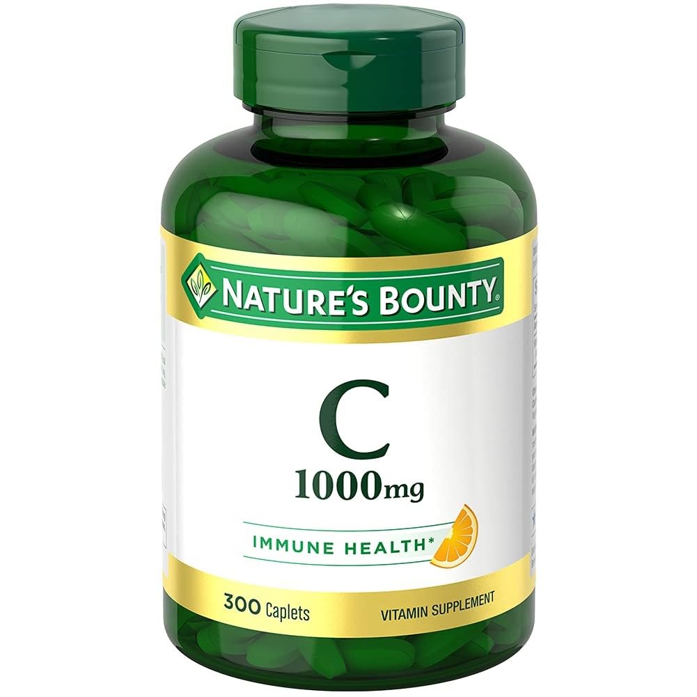 Buy now Nature's Bounty Vitamin C 1000mg, Supports Immune and Antioxidant Health, Vitamin C Supplement, 1 Per Day, 300 Vegetarian Caplets 300 Count (Pack of 1) at indiglob india
