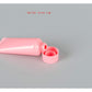 Snadulor 5ml 50 Pcs Empty Squeeze Bottle Refillable Travel Plastic Tube Bottles for Cosmetic Body Hand Cream Lotion Shampoo Facial Cleanser(Pink)