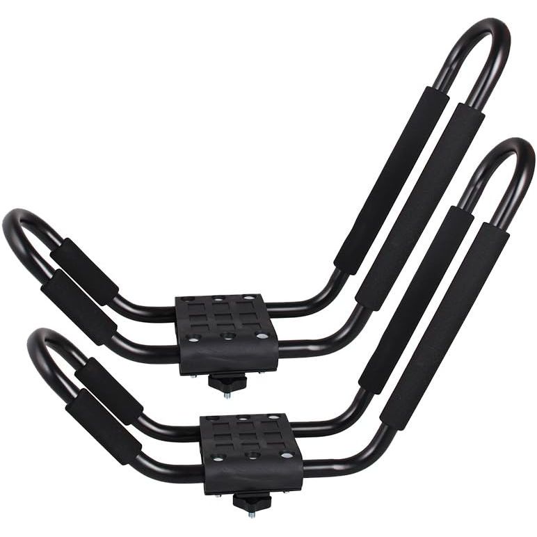 Buy now TMS Kayak Roof Racks for 2 Kayaks - Dual Universal Fit Carriers Include Two Sets of Straps for Cars, Trucks and SUVs - Easy to Mount J-Bar Style Carriers for Kayaks Canoes Paddleboards and Surfboards at indiglob india
