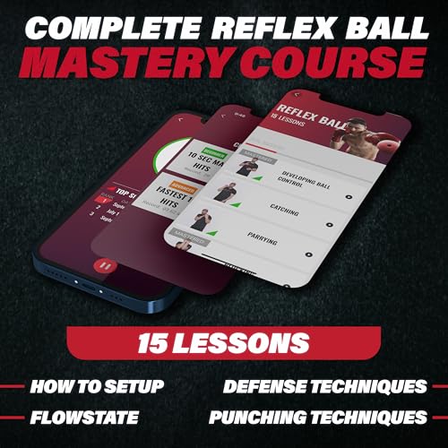 Buy now Champs MMA Boxing Reflex Ball Set with Punch Counter App | 4 Balls with Varying Weights, Headband & 4 Spare Strings to Improve Speed, Hand Eye Coordination Training | Boxing Equipment, MMA Gear Gift at indiglob india