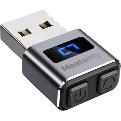 Meatanty Metal Tiny Mouse Jiggler, USB Mouse Mover Undetectable, Automatic Shaker with Separate Mode and ON/Off Buttons, Mouse Moving Device LED Screen, Wiggler Giggler Keep Computer/PC/Laptop Awake