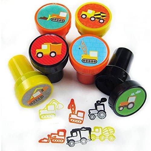24 Pcs Construction Trucks Stampers for Kids Garbage Truck Dump Truck Party Favors Giveaways Classrooom Rewards Pinata Fillers Party Treat Goody Bag Stuffers - My Store