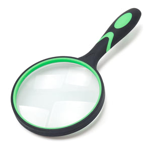 Buy now Large Magnifying Glass 10X Handheld Reading Magnifier for Seniors - 100MM 4INCHES Real Glass Magnifying Lens for Book Newspaper Reading, Insect and Hobby Observation, Science (Green) at indiglob india