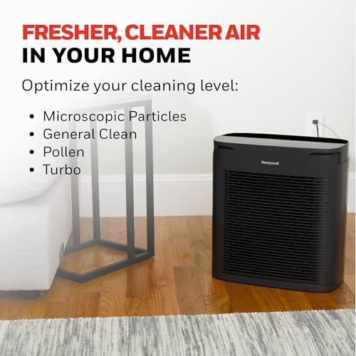 Buy now Honeywell PowerPlus HEPA Air Purifier for Home, 968 Ft?ý Rooms in 1 hour, Reduces Allergens, Dust, Pollen, Smoke, Pet Dander, Odors, Black, HPA3100 at indiglob india