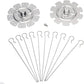 BBQ Steel Metal Roaster Rotisserie Skewers Needle Cage Oven Kebab Maker Grill