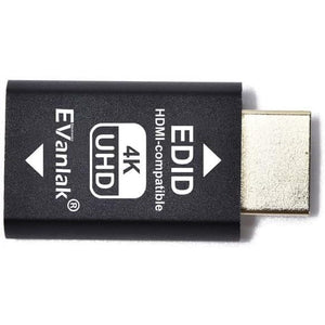EVanlak Hdmi Edid Emulator Passthrough 3rd Generrtion Premium Aluminum Eliminated Emulator Adapter Work with Mac Thunderbolt to HDMI Switches/Extender/AV Receiver/Video Splitters 1080-3840x2160@60H